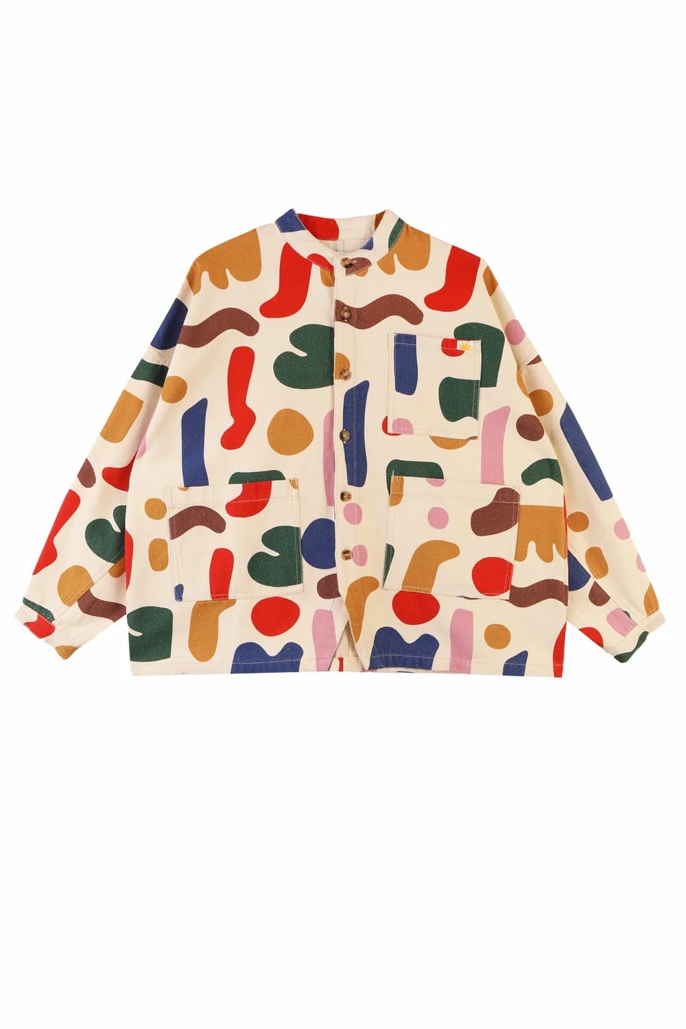 Oversized Chore Coat - Palette Print