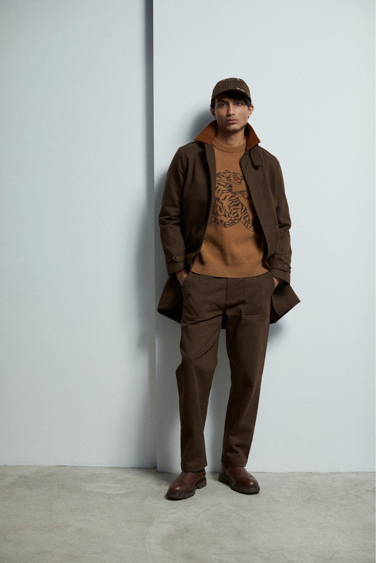 Bellow Car Coat - Brown