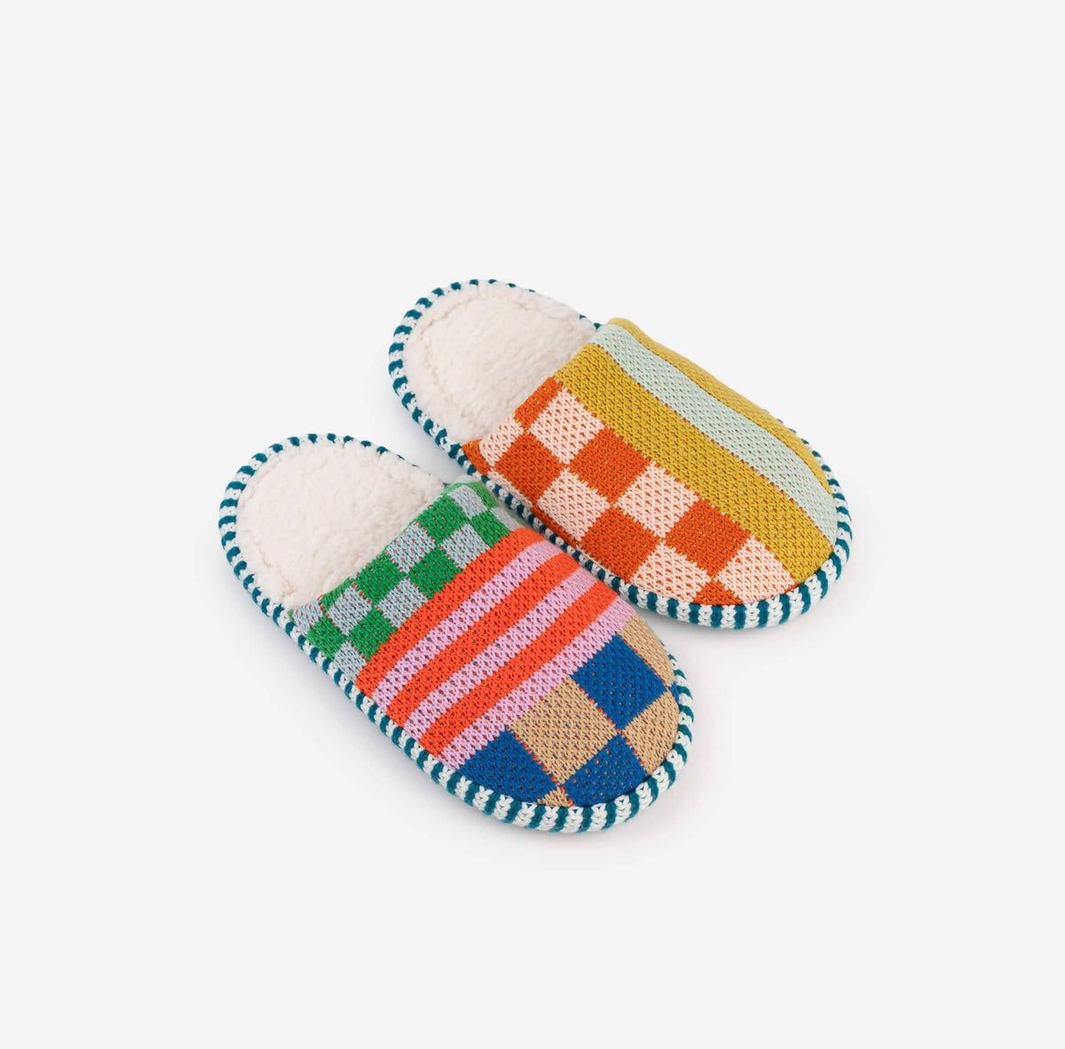 Pattern Patch Slide Slippers - Candy