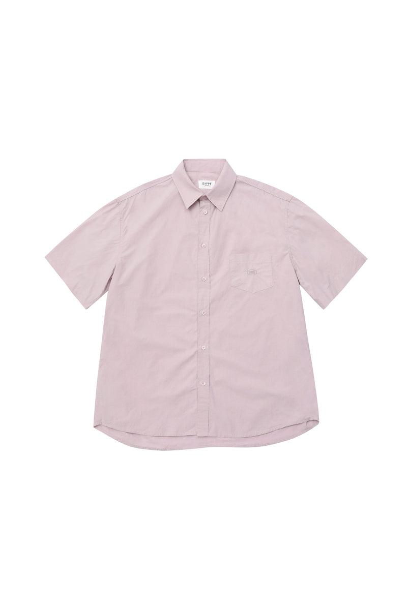 Relaxed Cotton Half Shirt - Lilac