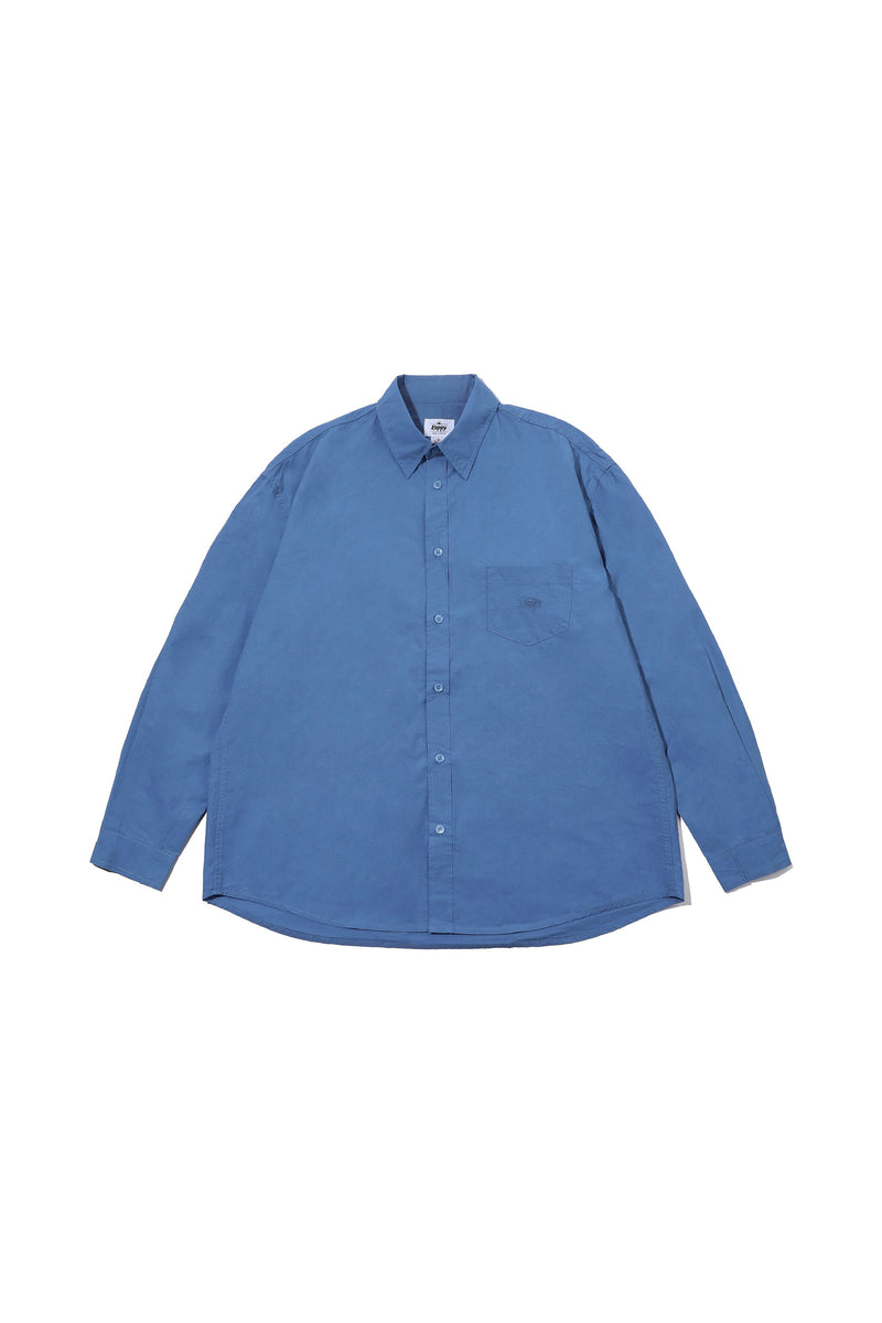 Relaxed Cotton Shirt - Blue