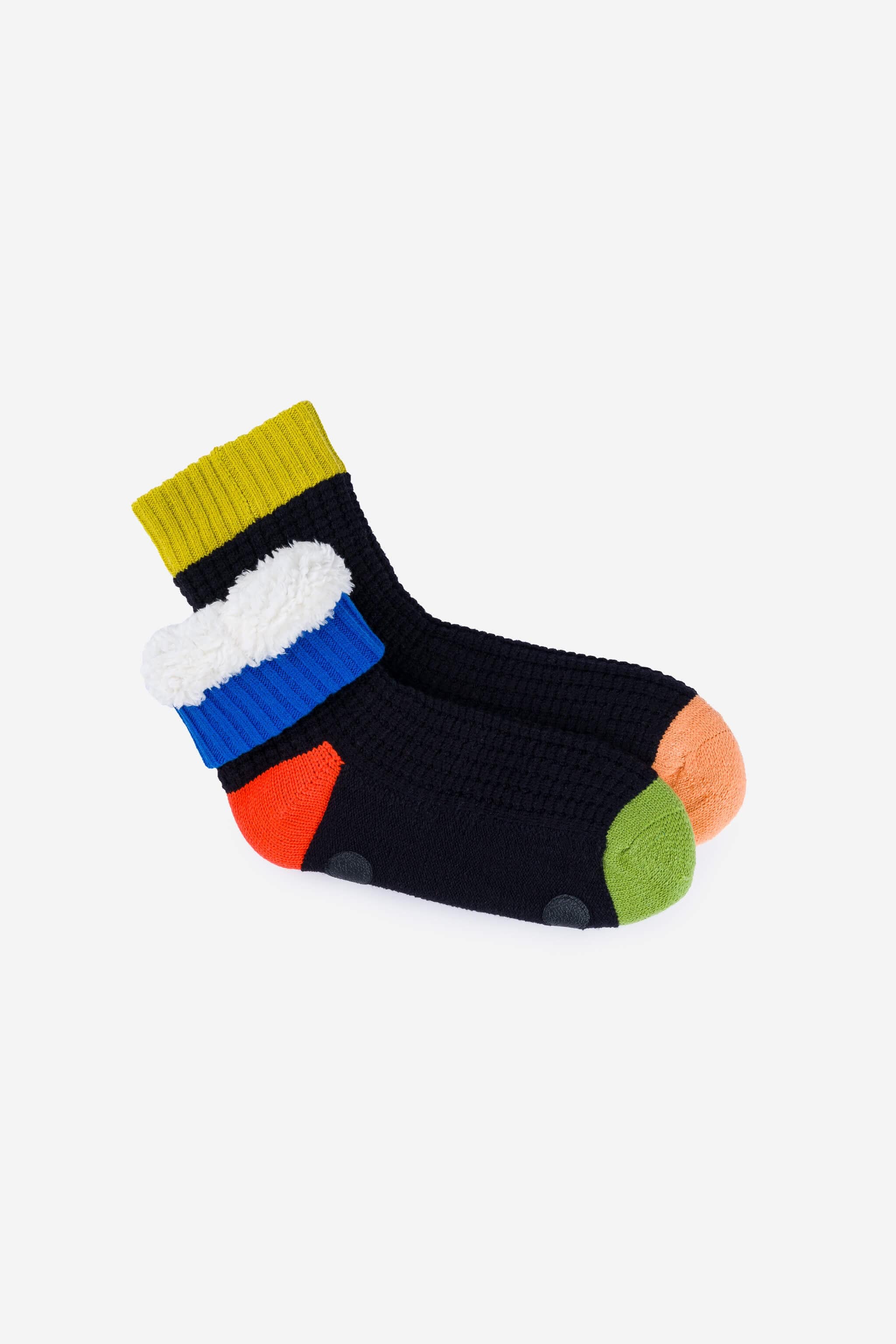 Spot Knit House Socks - Black