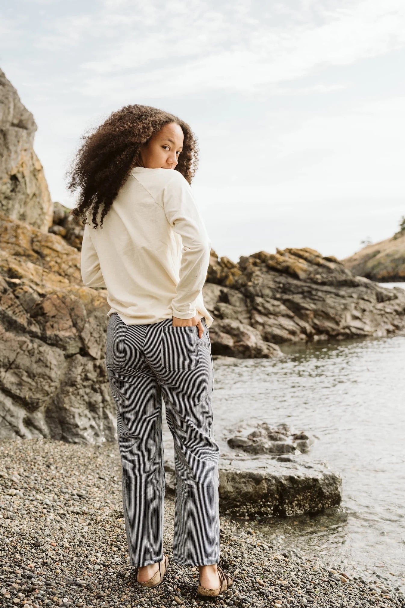 High Tide Pant - Hickory Stripe