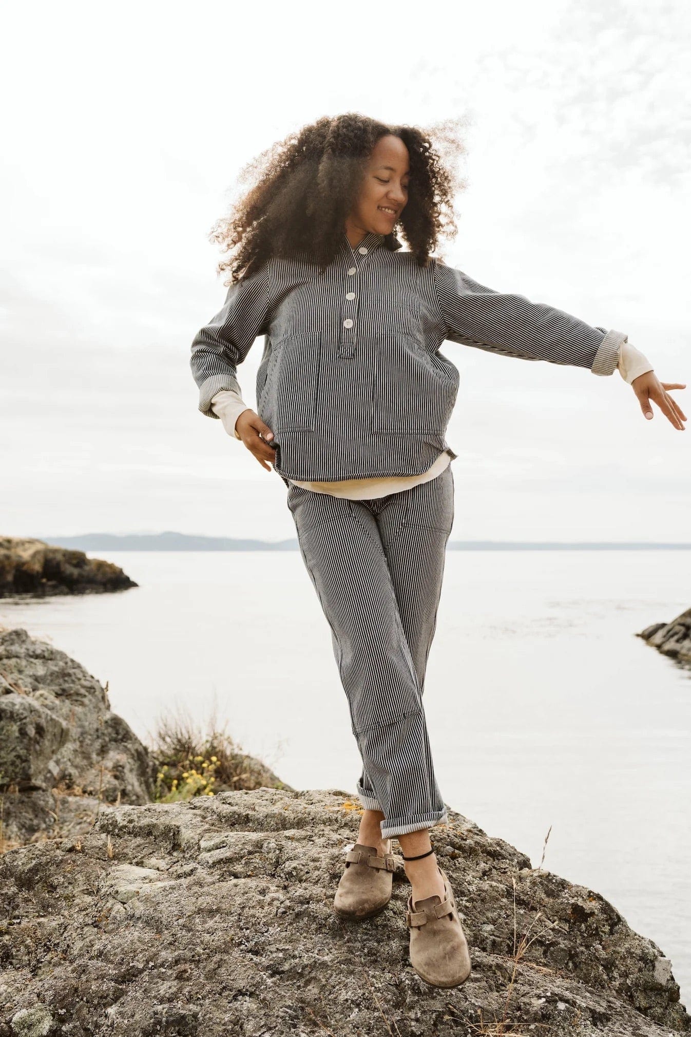 High Tide Pant - Hickory Stripe