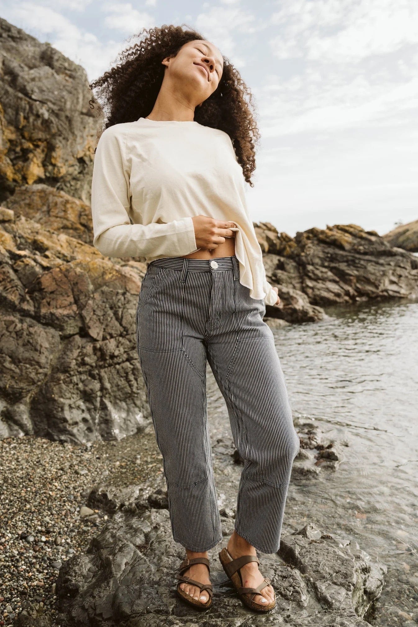 High Tide Pant - Hickory Stripe