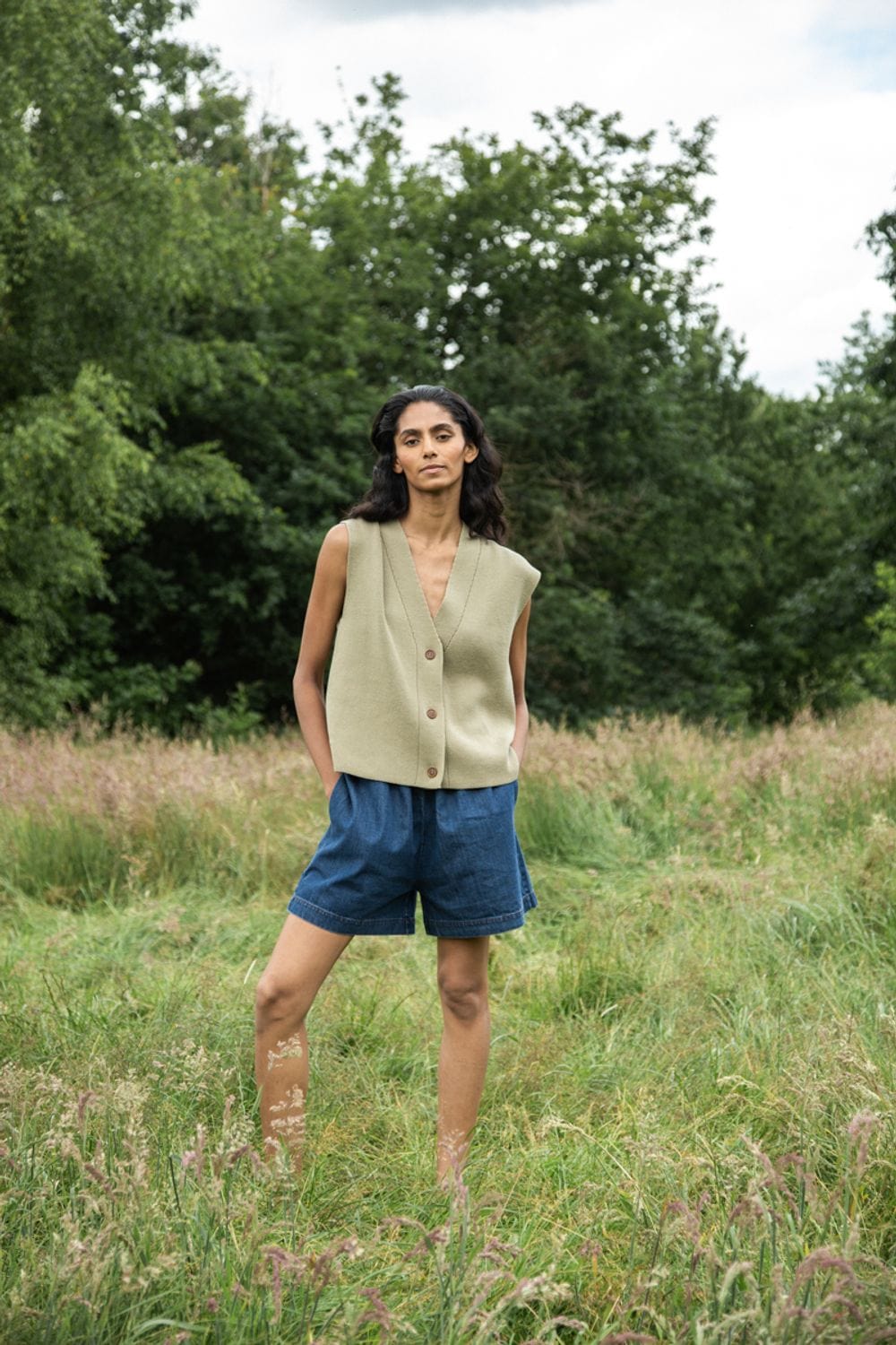 Aila Knit Vest - Taupe