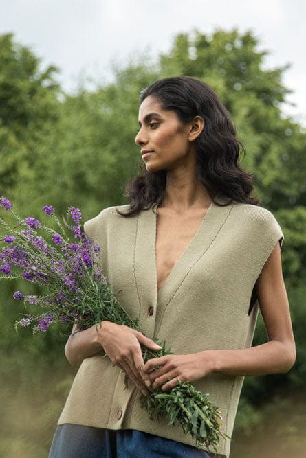 Aila Knit Vest - Taupe