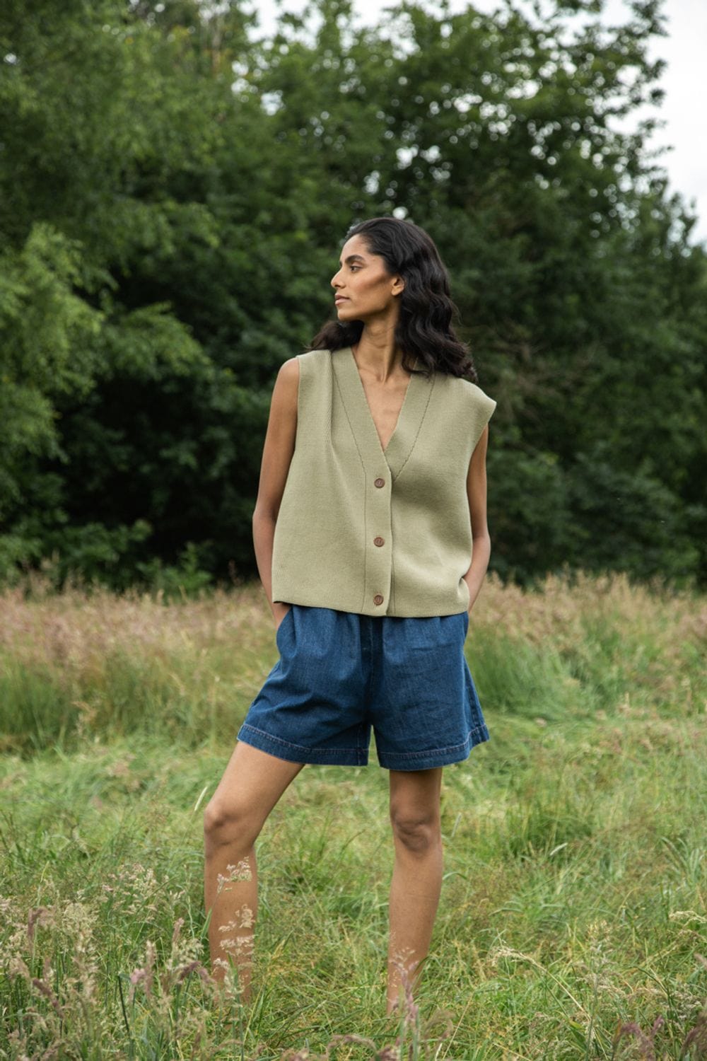 Aila Knit Vest - Taupe