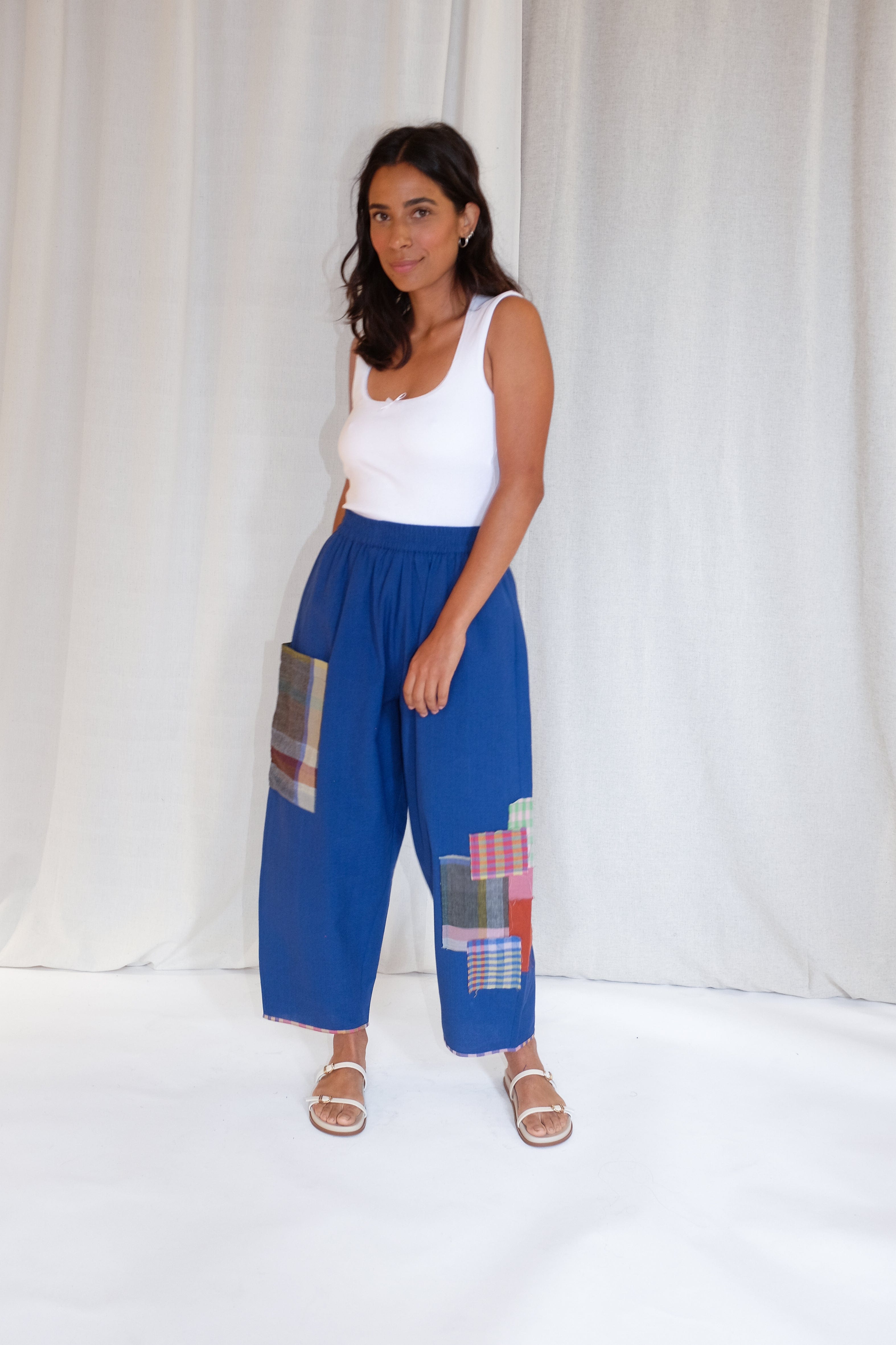 Collage Pants - Cobalt Flight Patch