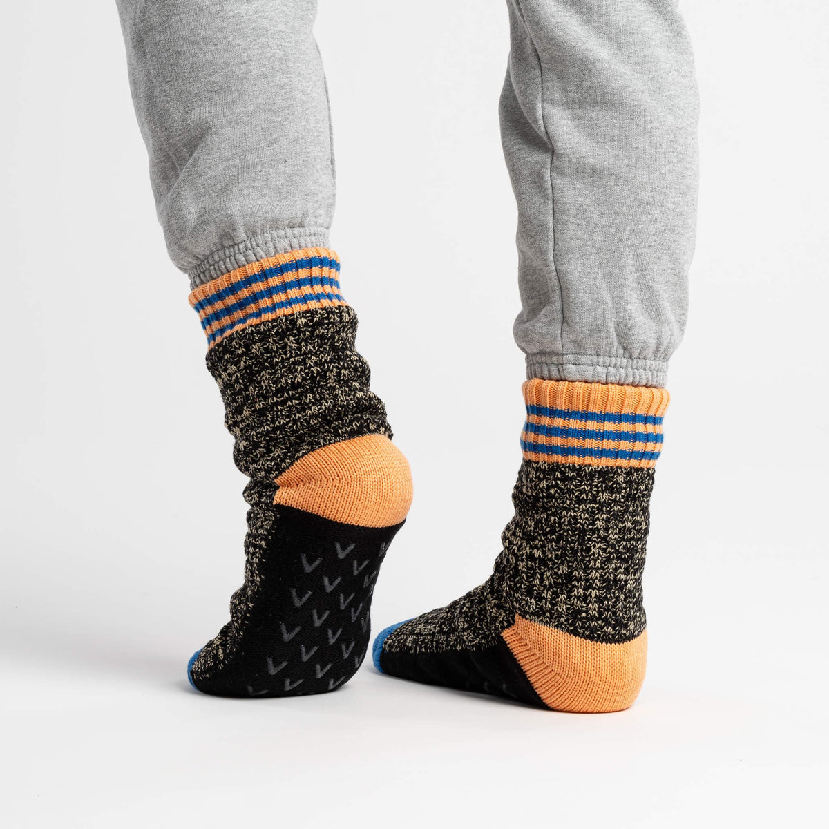 Varsity Knit House Socks - Black