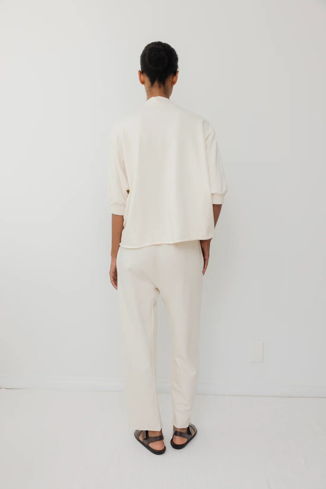 Short Sleeve Sweatshirt - Natural