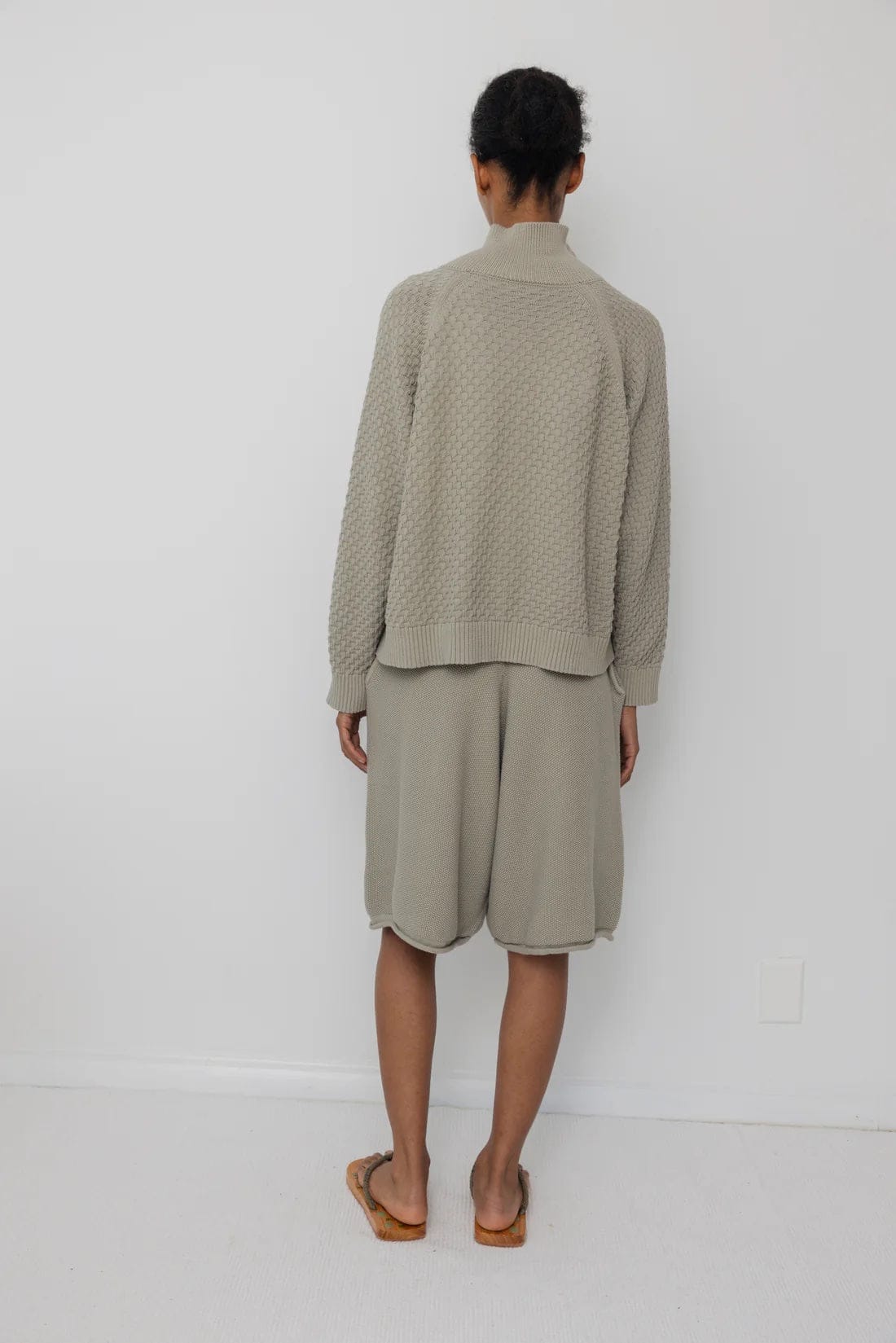 Textured Cardigan - Khaki