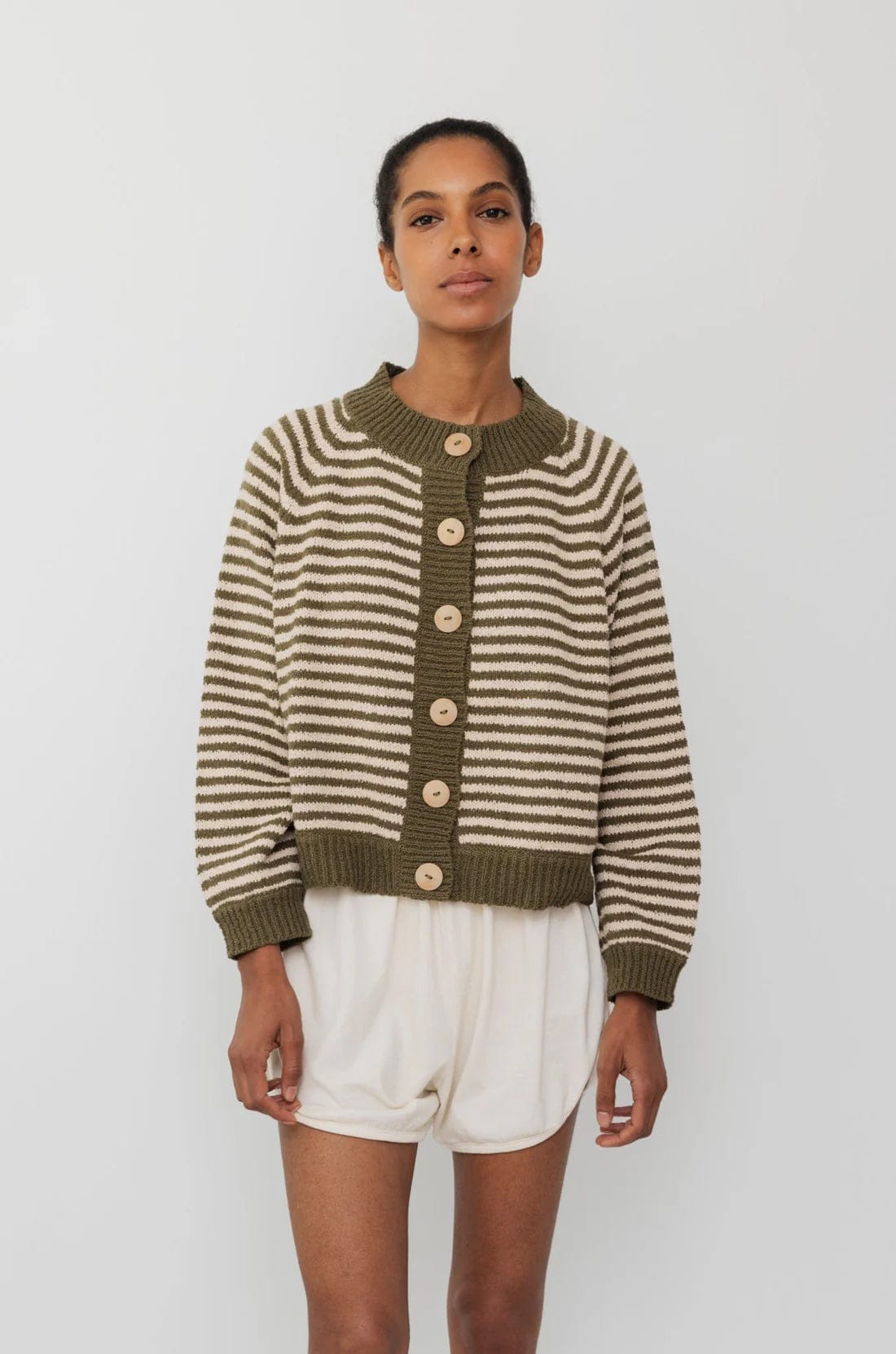 Striped Bomber - Olive