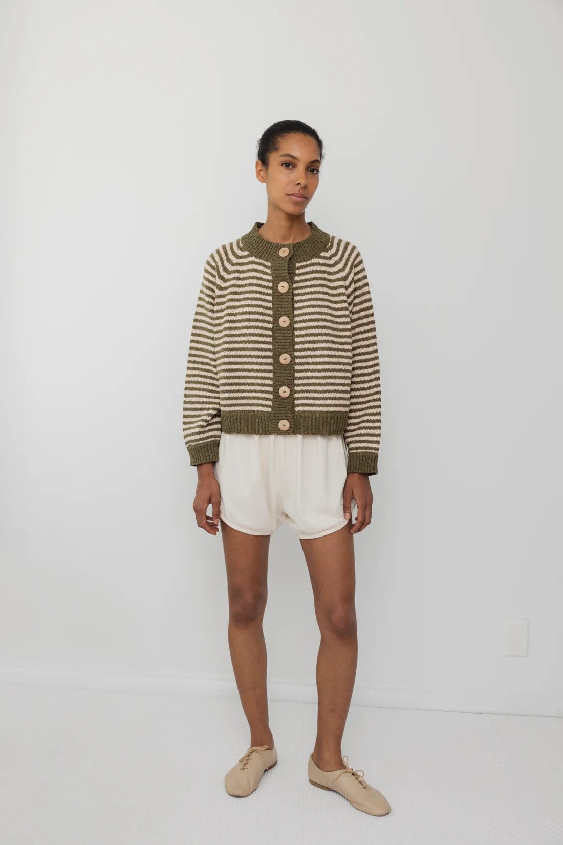 Striped Bomber - Olive