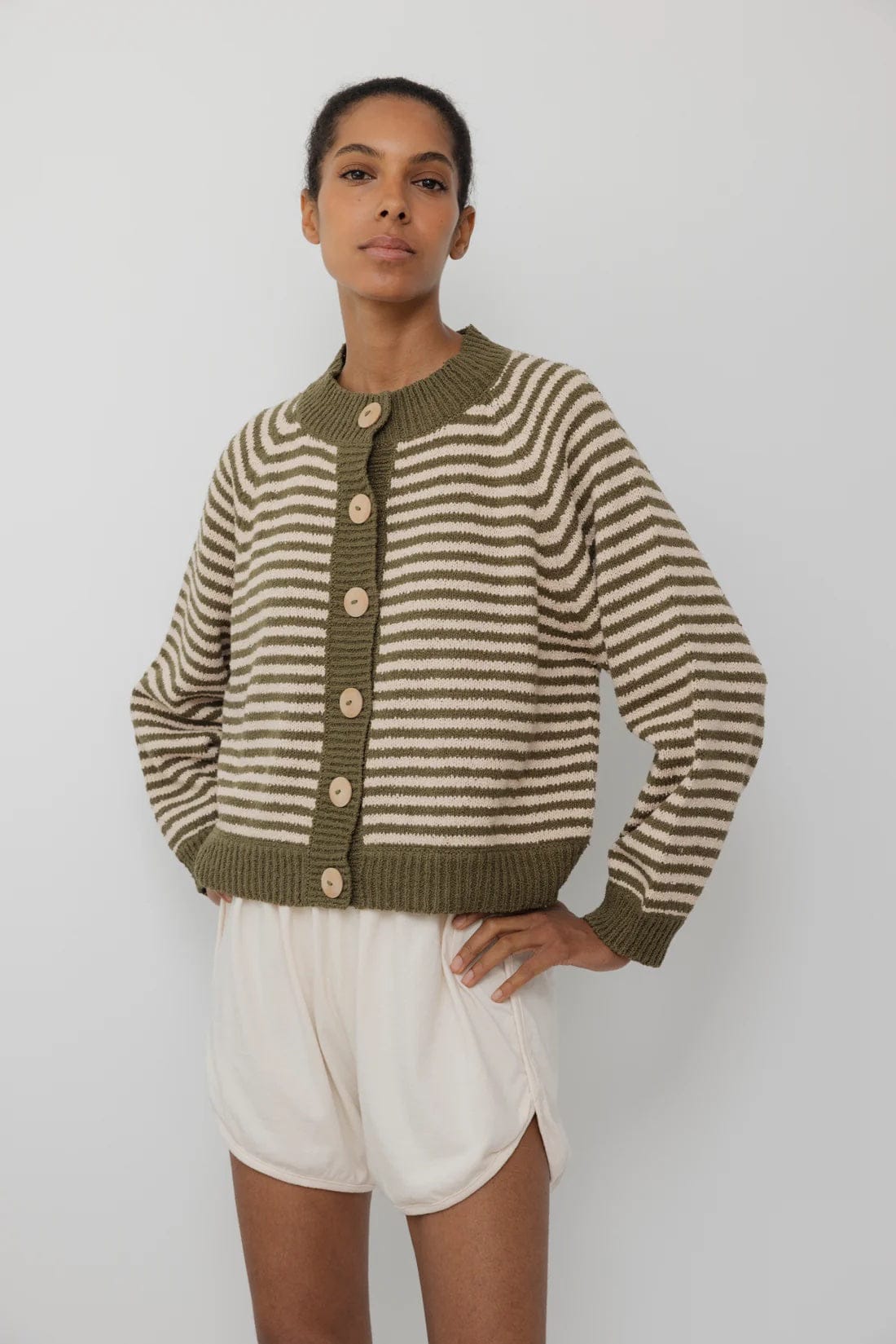 Striped Bomber - Olive