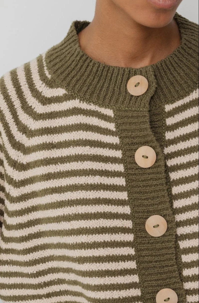 Striped Bomber - Olive