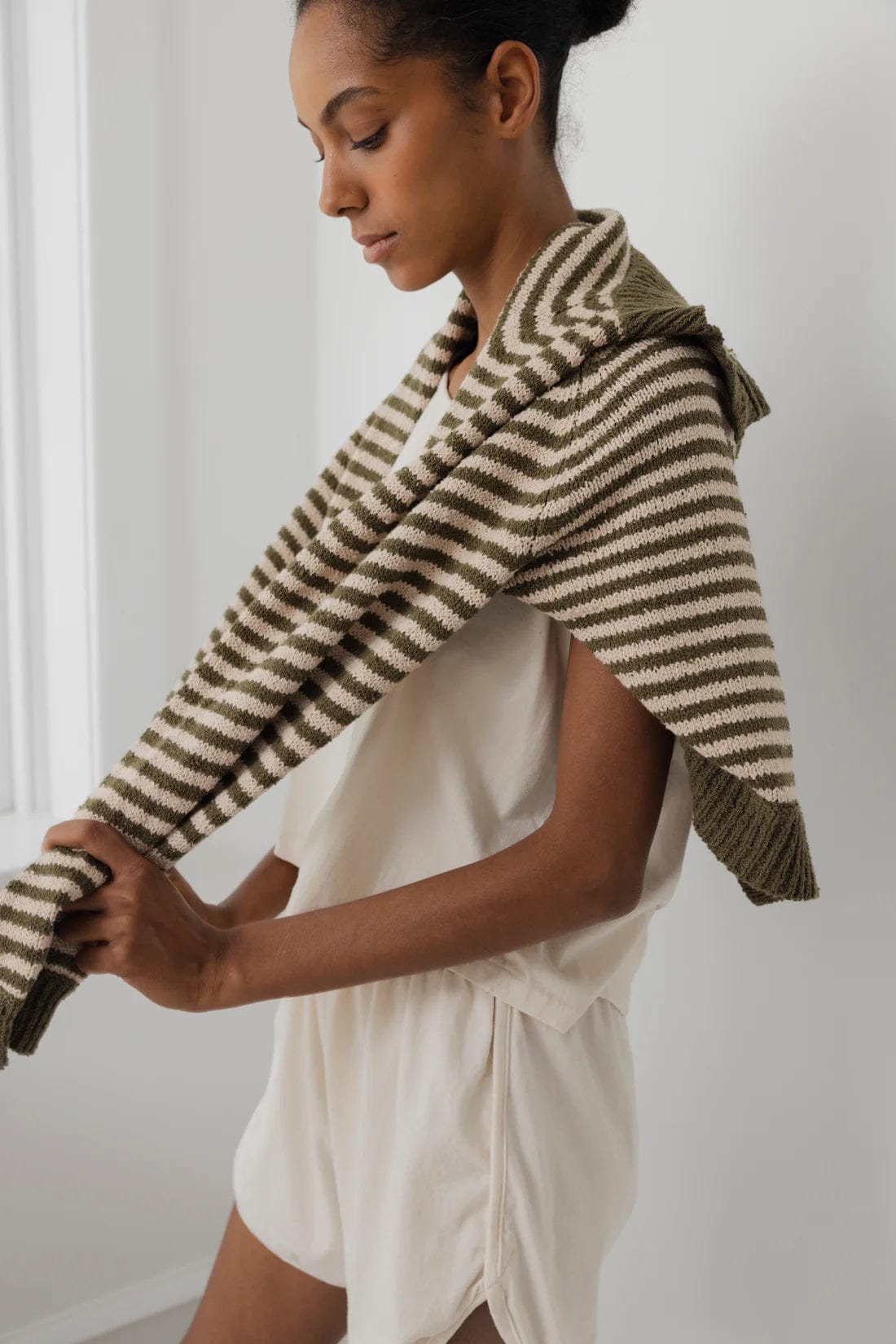 Striped Bomber - Olive