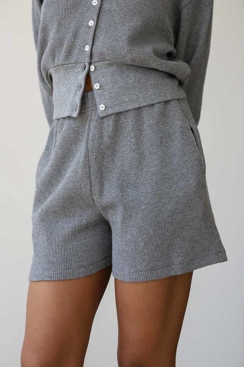 Waffle Short - Heather Grey