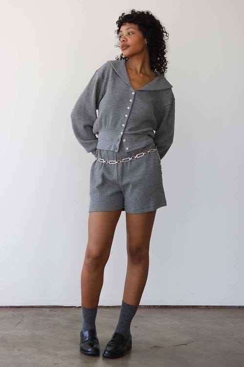 Waffle Short - Heather Grey