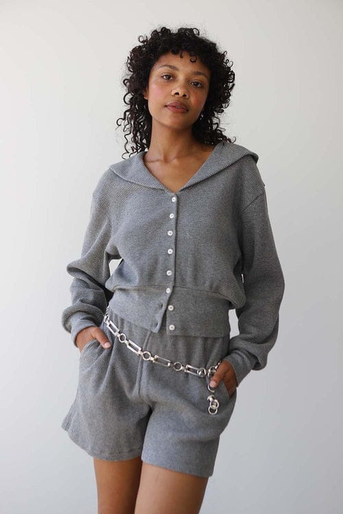 Waffle Short - Heather Grey