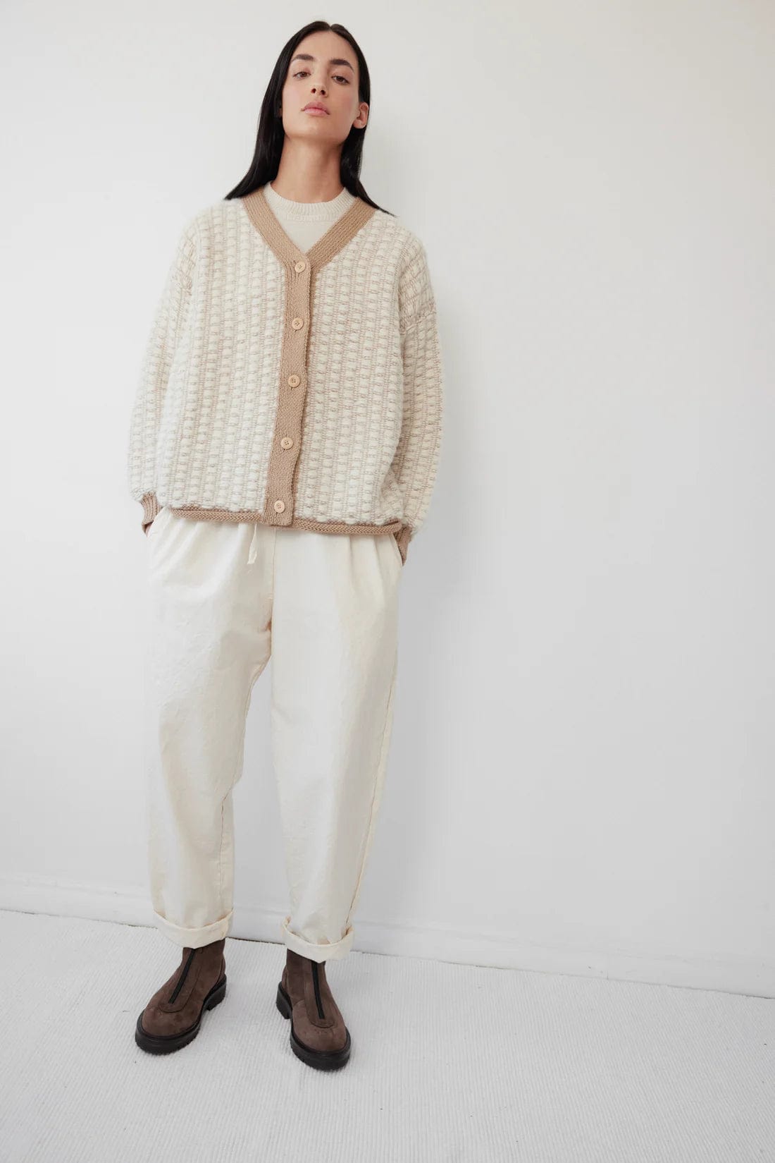 Knit Weave Jacket - Hazelnut