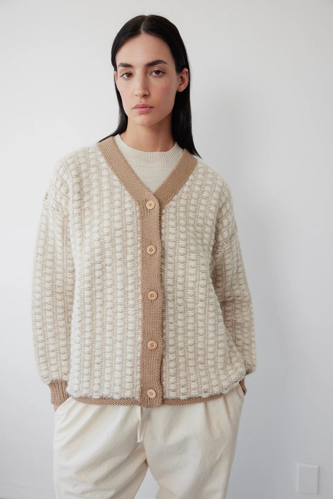 Knit Weave Jacket - Hazelnut