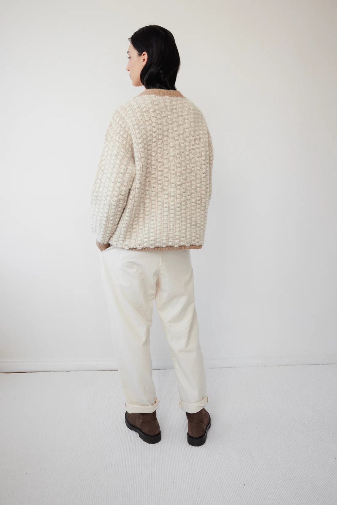 Knit Weave Jacket - Hazelnut