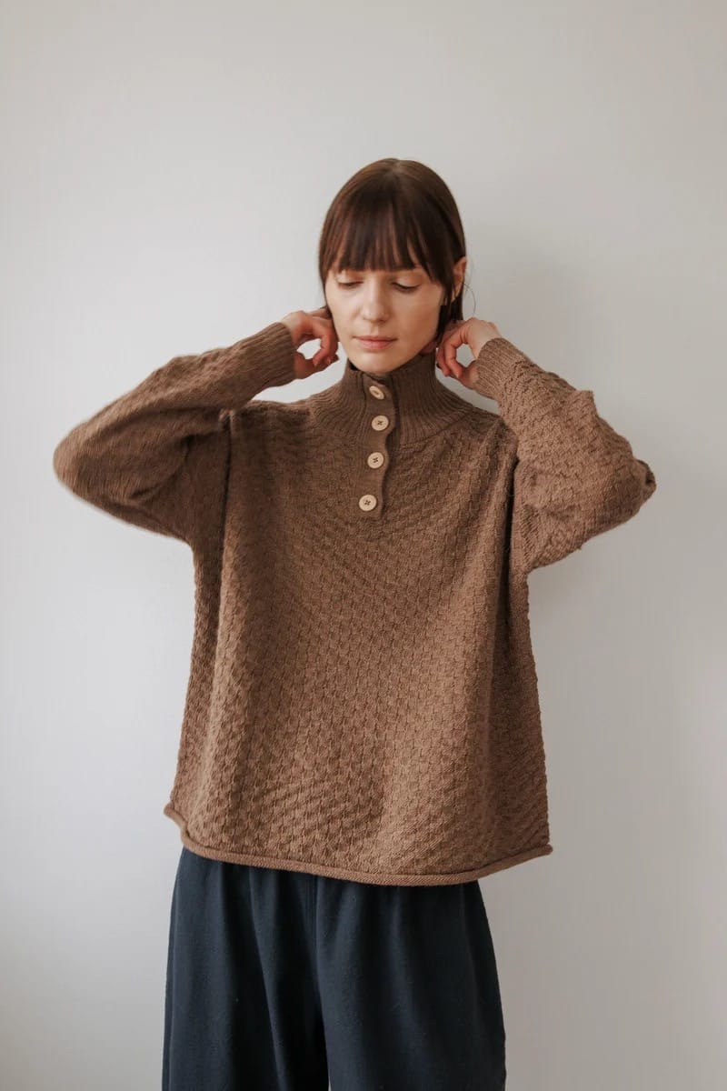 Lattice Henley - Camel