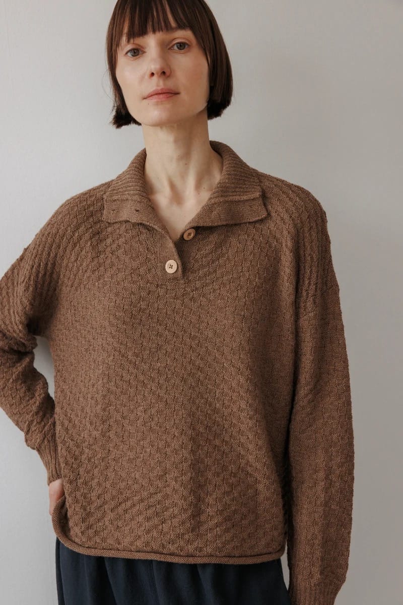 Lattice Henley - Camel