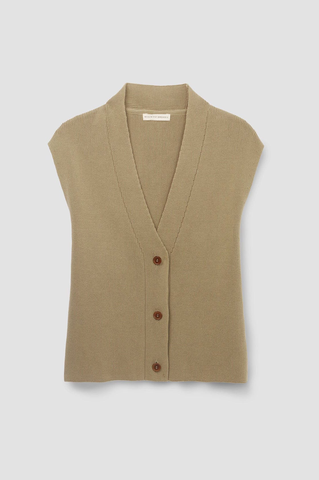 Aila Knit Vest - Taupe