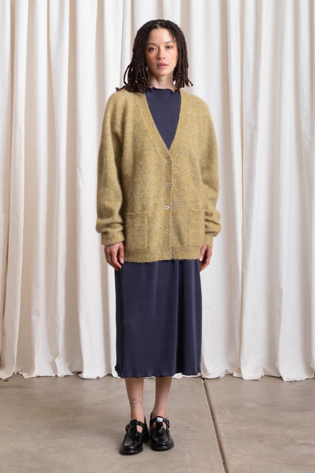 Oversized Mohair Cardigan - Ochre