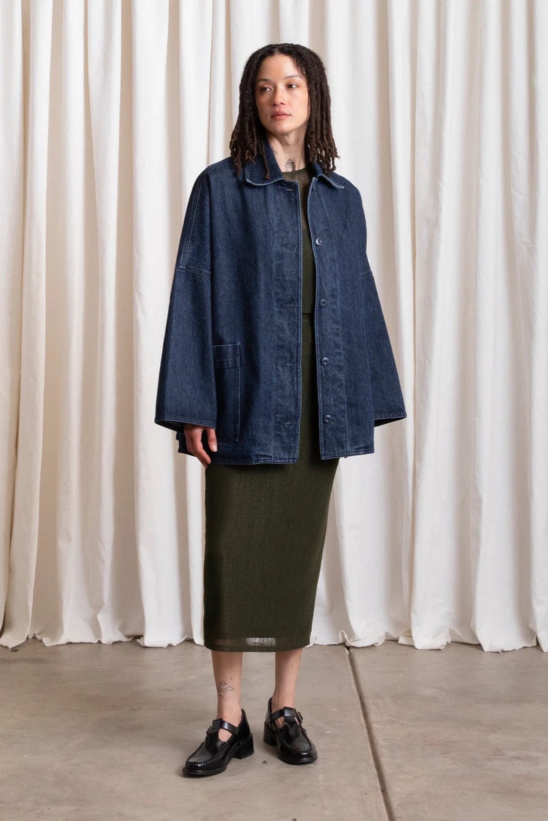 Oversized Shirt Jacket - Denim