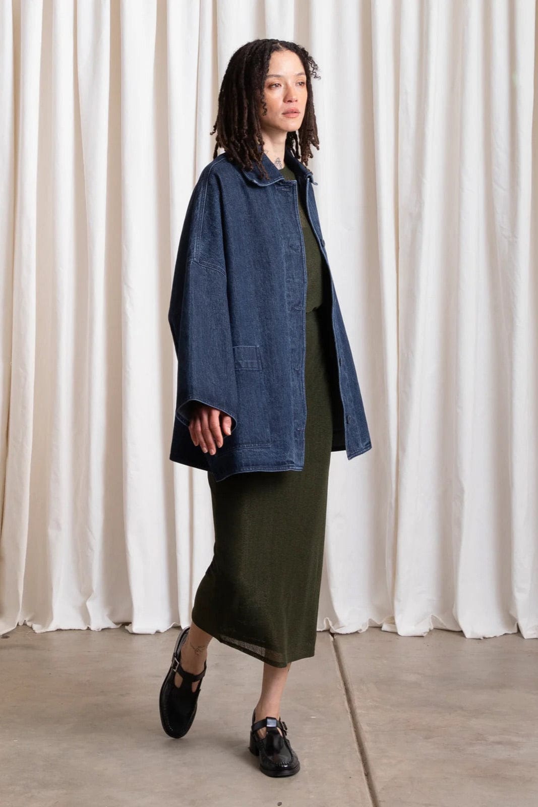 Oversized Shirt Jacket - Denim