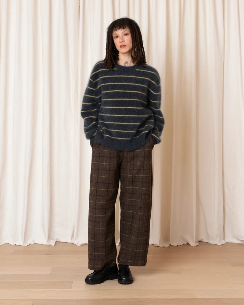 Mohair Pullover - Ocean/Ochre