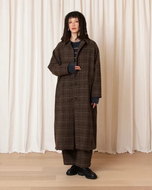New Trench - Taupe Plaid