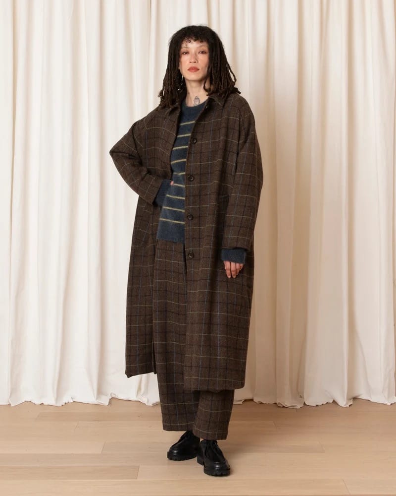New Trench - Taupe Plaid