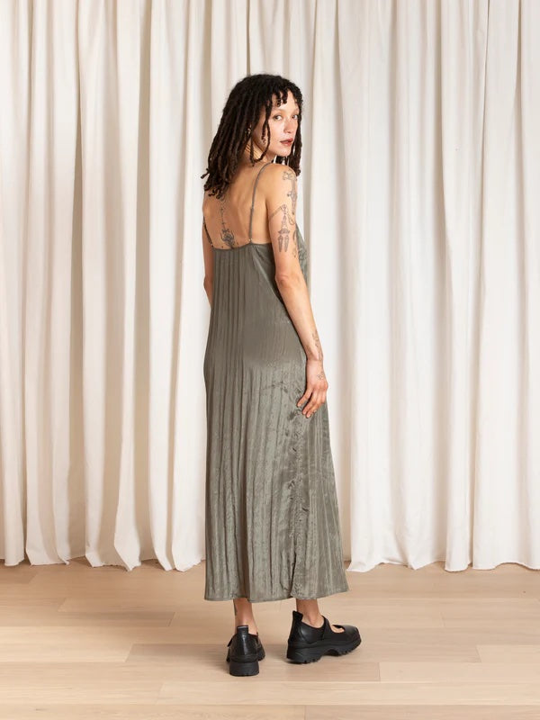 Square Neck Slip Dress - Sage