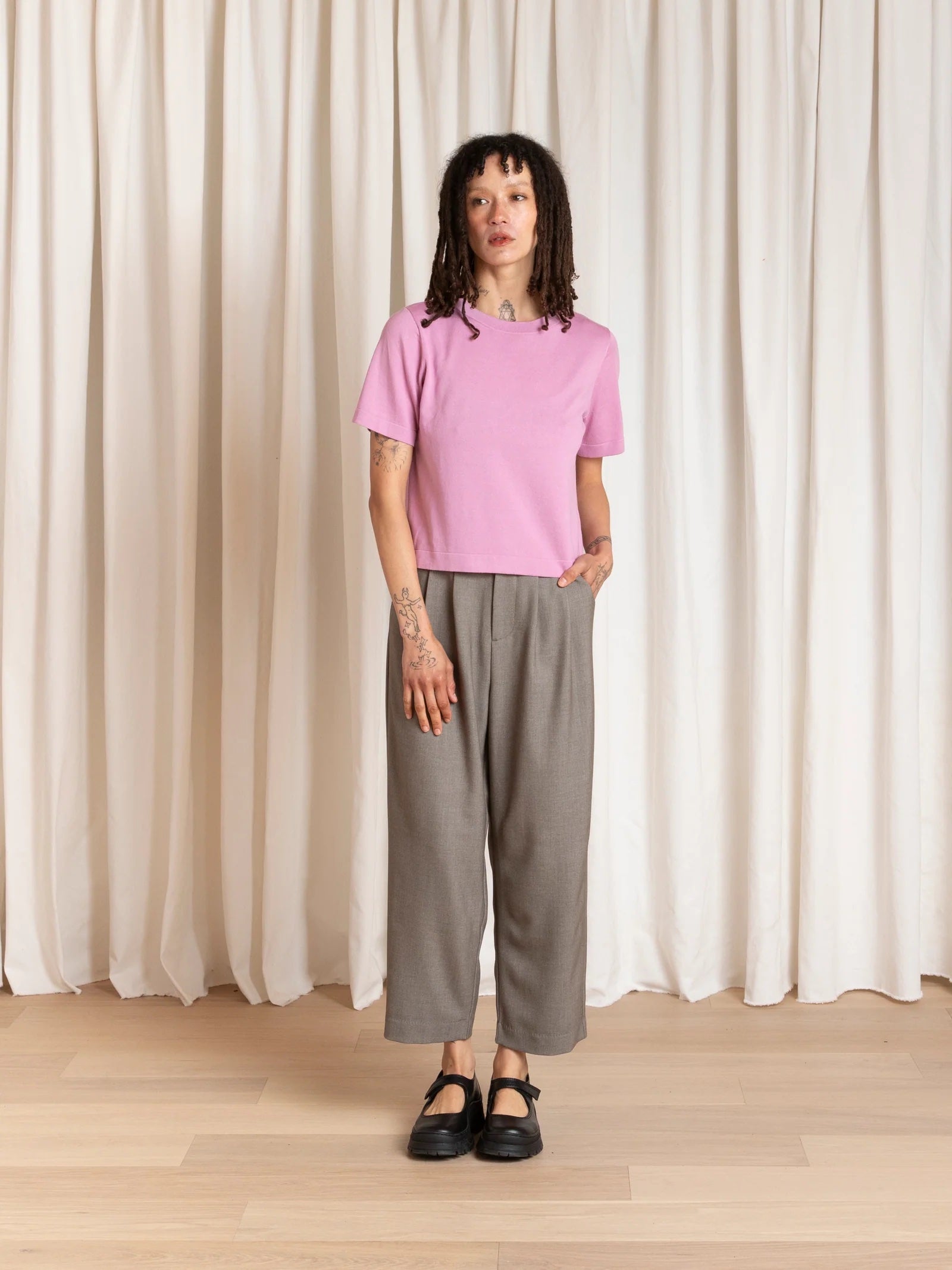 Knit T-Shirt - Tulip