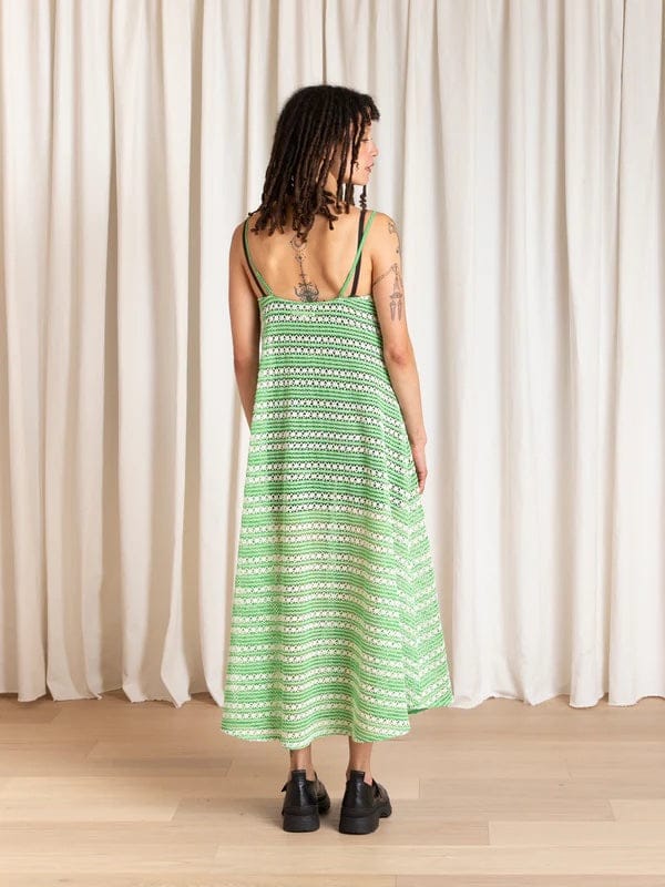 Full Hem Dress - Lime/Ivory