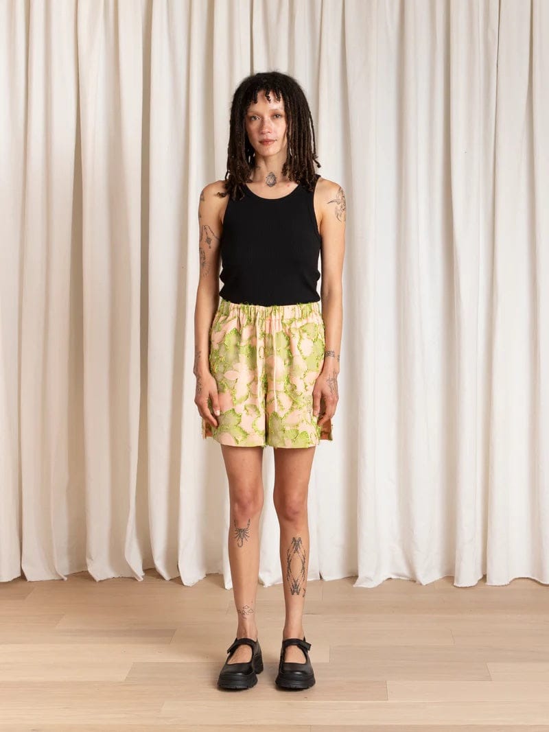 Drawstring Shorts - Pink/Lime