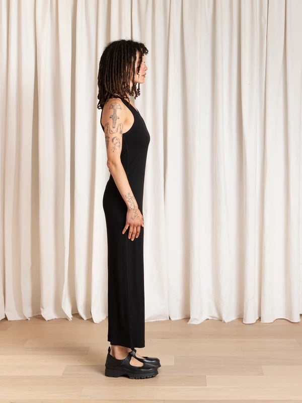 Ribbed Dress - Black