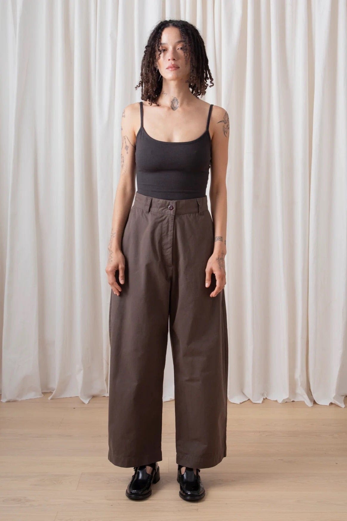 Loose Barrel Pant - Deep Moss