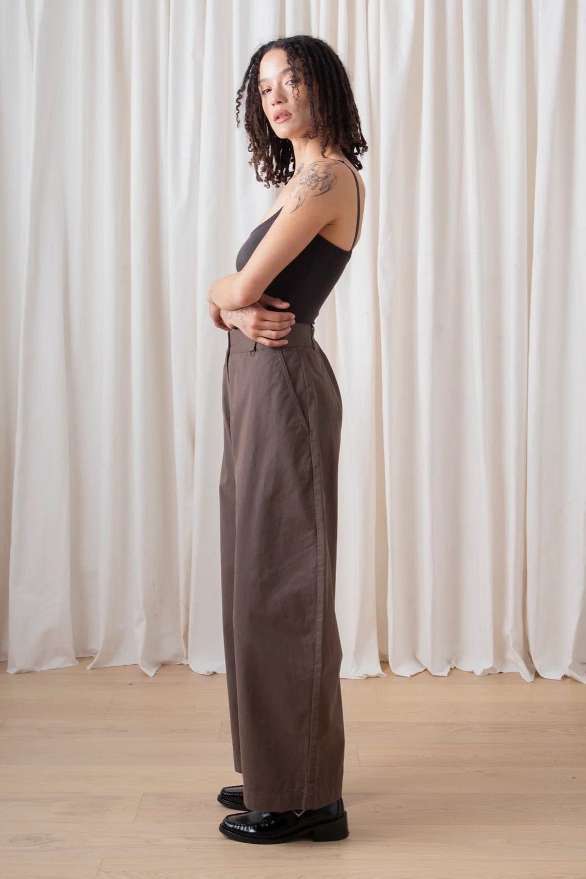 Loose Barrel Pant - Deep Moss