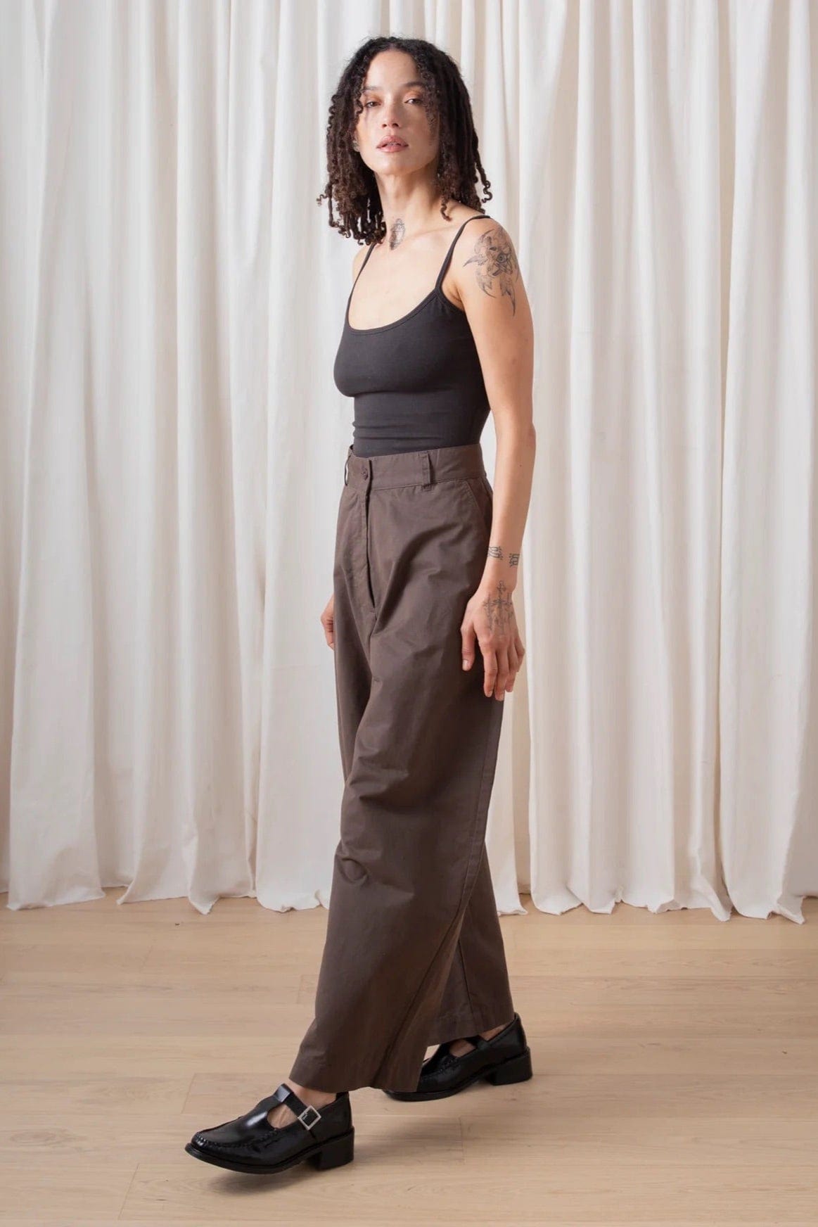 Loose Barrel Pant - Deep Moss