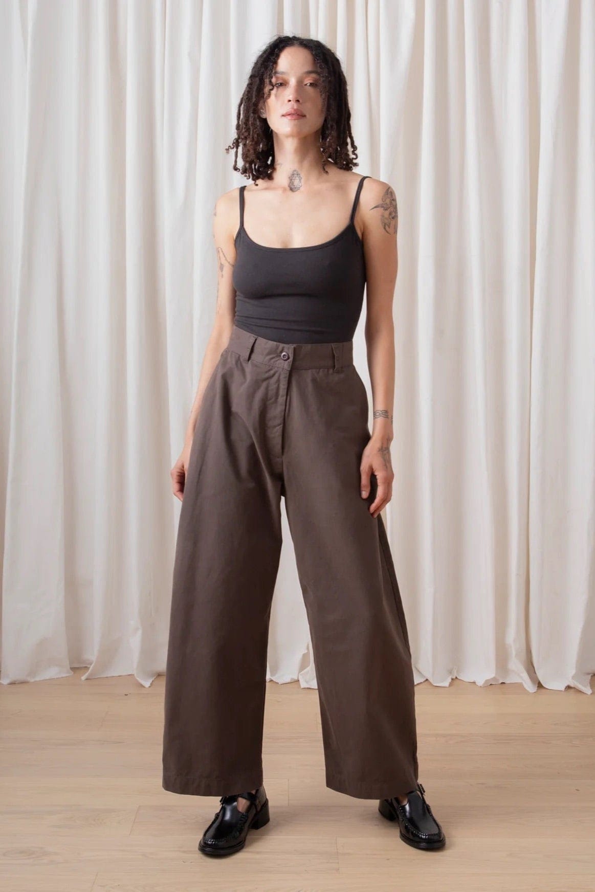 Loose Barrel Pant - Deep Moss
