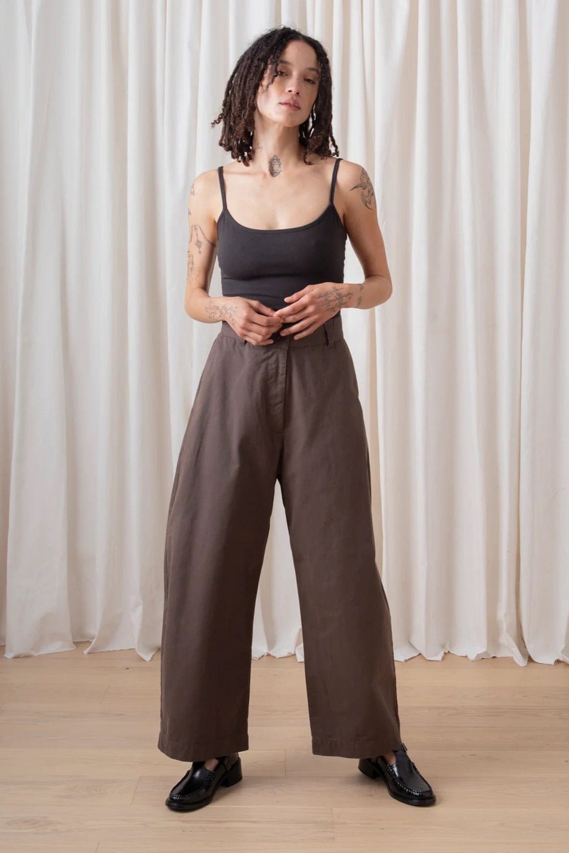 Loose Barrel Pant - Deep Moss