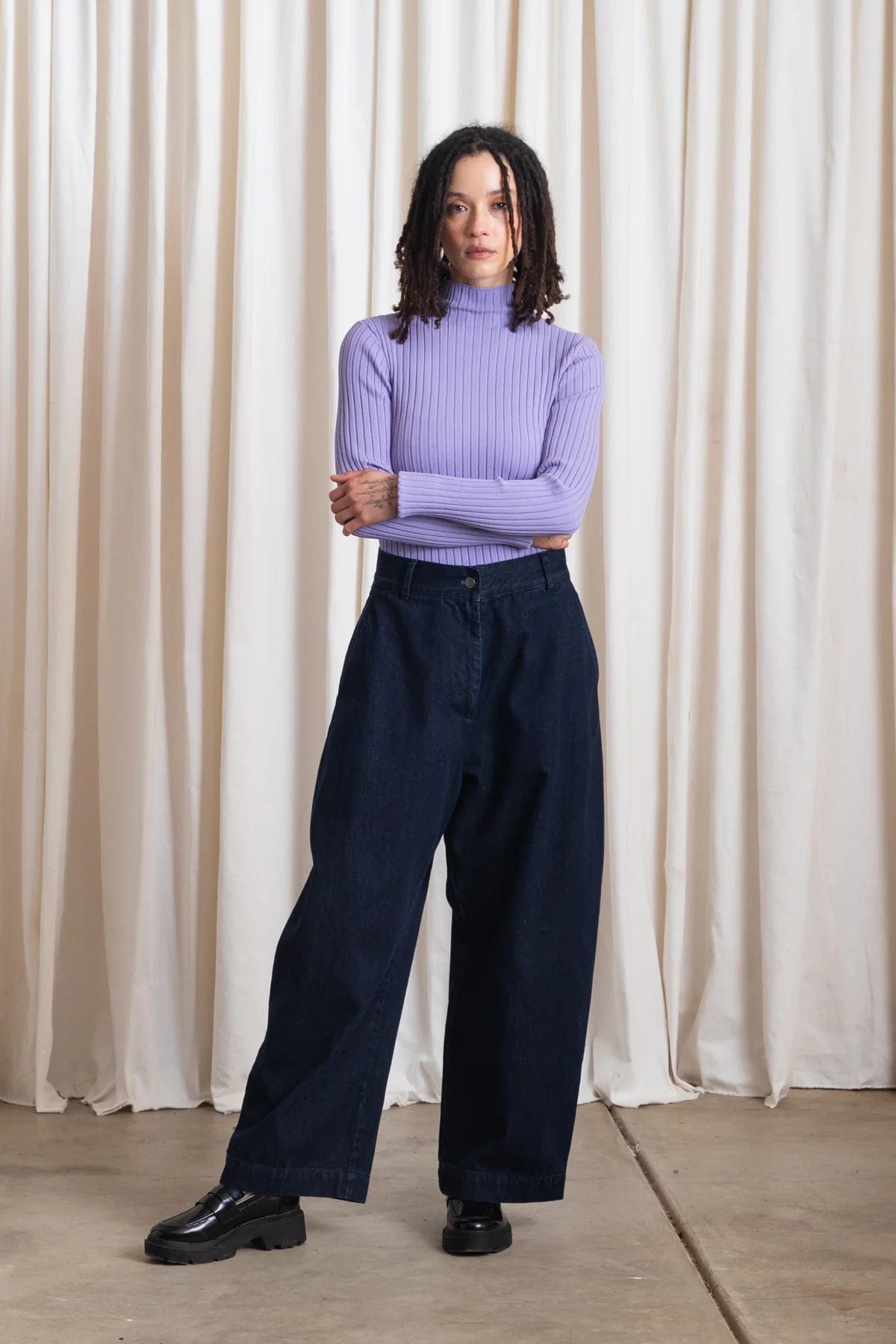 Loose Barrel Pant - Dark Denim