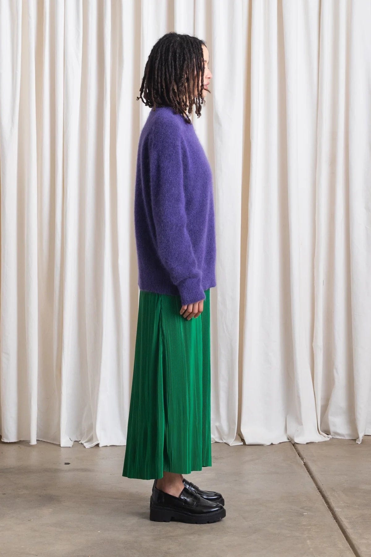 Oversized Mohair Pullover - Purple