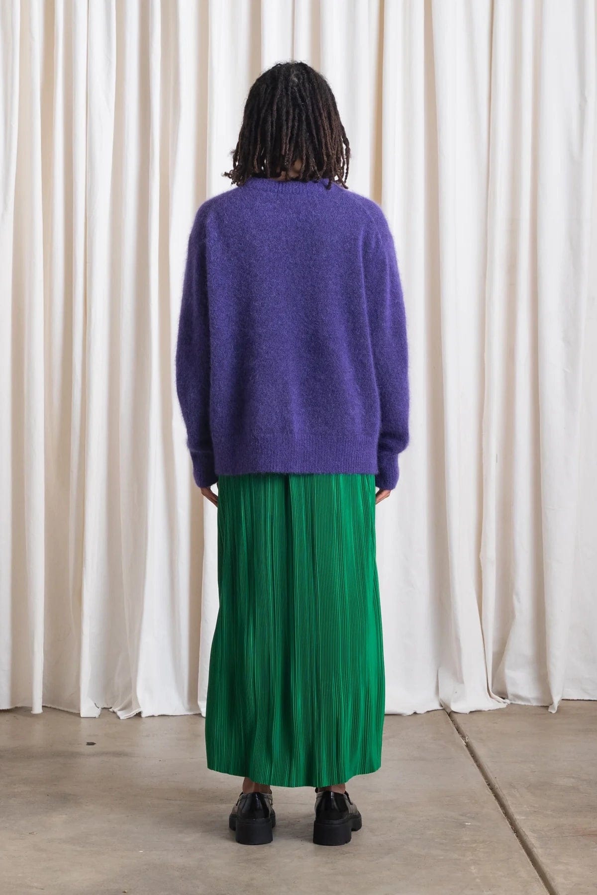 Oversized Mohair Pullover - Purple