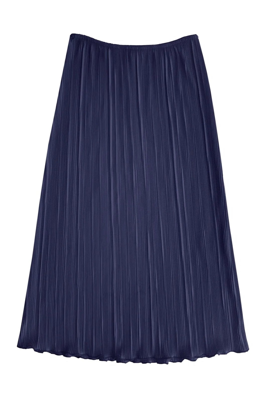 Pleated Midi Skirt - Navy